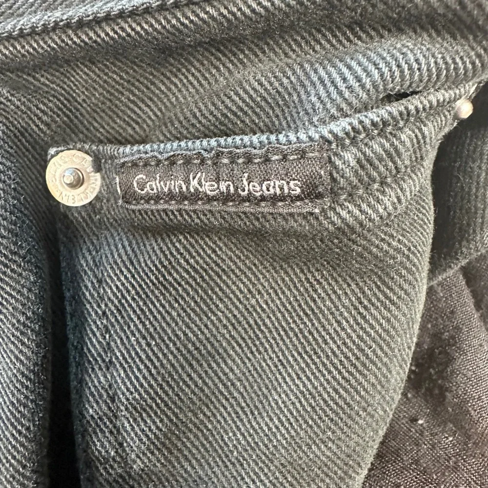 Calvin Klein Jeans Mens Black‎ Straight Leg Faded Denim Classic 5-Pocket Pants